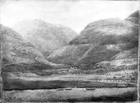 Thomas Fearnley, Sketch from Parish in Norway