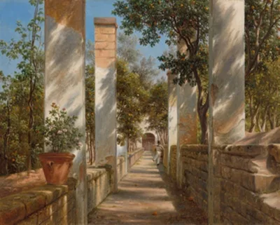 Thomas Fearnley, Pergola with Oranges