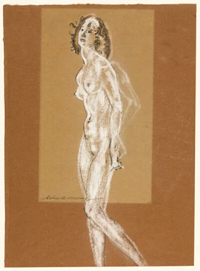 Arthur Bowen Davies, Standing Female Nude