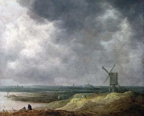 Jan van Goyen, A Windmill by a River