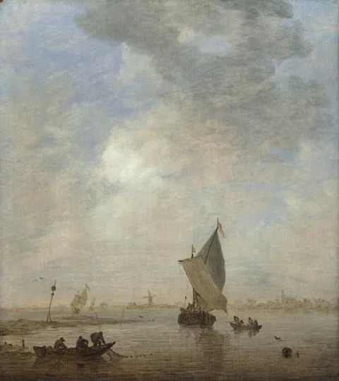Jan van Goyen, Fishermen hauling a Net