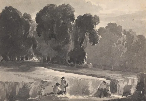 Thomas Sully, Landscape with Figures in Field