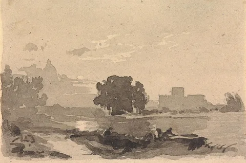 Thomas Sully, Landscape with Castle in Background