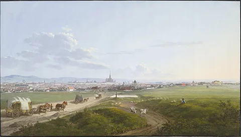 Jakob Alt, View of Vienna from the Spinner on the Cross
