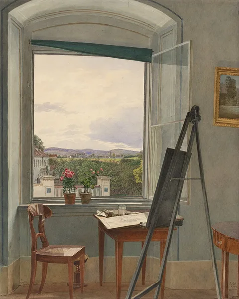 Jakob Alt, View from the Artist's Studio in Alservorstadt toward Dornbach