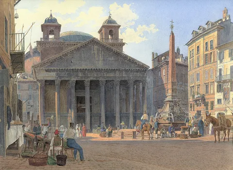 Jakob Alt, The Pantheon and the Piazza della Rotonda in Rome