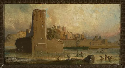 Teofil Kwiatkowski, View of the port in Avignon
