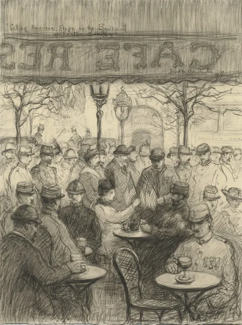 Frank Armington, Selling American Flags on the Boulevard