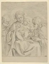 Guido Reni, The Holy Family with Saint Clare (counterproof)