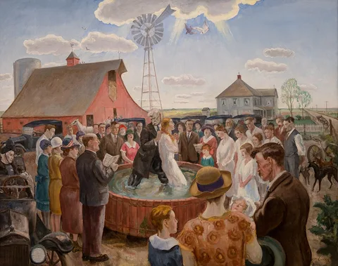 John Steuart Curry, Baptism in Kansas