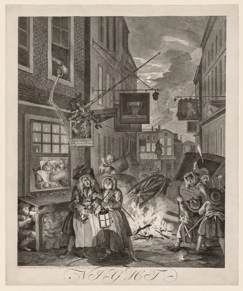 William Hogarth, The Four Times of Day:  Night