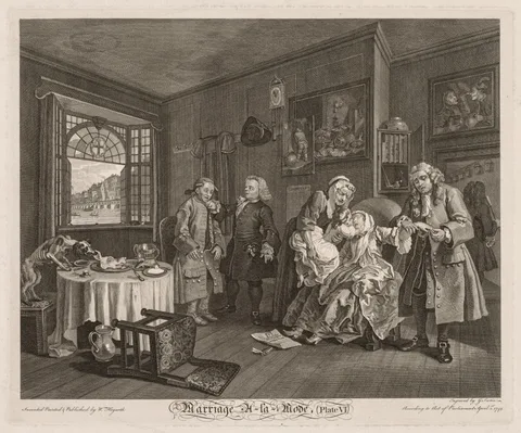 William Hogarth, Marriage à la Mode:  The Death of the Countess