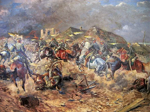 Leonard Wintorowski, Charge of Polish Uhlans on Bolsheviks near Sluck.