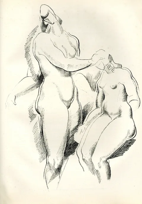 Alexander Archipenko, Figurliche Komposition (Figurative Composition), from Genius, Zeitschrift für werdende und alte Kunst
