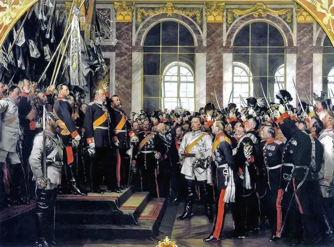 Anton von Werner, Kaiserproklamation im Spiegelsaal von Versailles am 18. Januar 1871