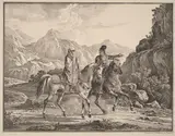 Aleksander Orłowski, Man and Veiled Woman on Horseback