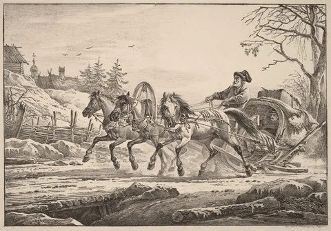 Aleksander Orłowski, A Hired Coachman in Winter