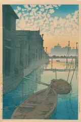 Kawase Hasui, Morning on the Daikon Wharf
