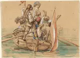 Friedrich Nerly, Greek Sailors on a Venetian Canal