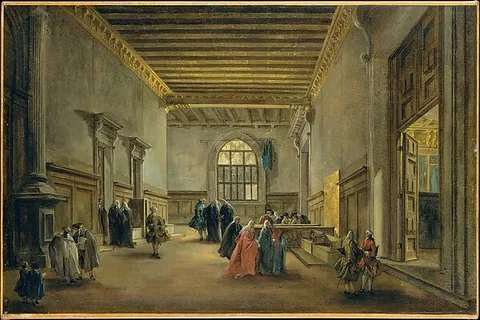 Francesco Guardi, The Antechamber of the Sala del Maggior Consiglio