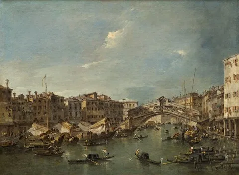 Francesco Guardi, Grand Canal with the Rialto Bridge, Venice
