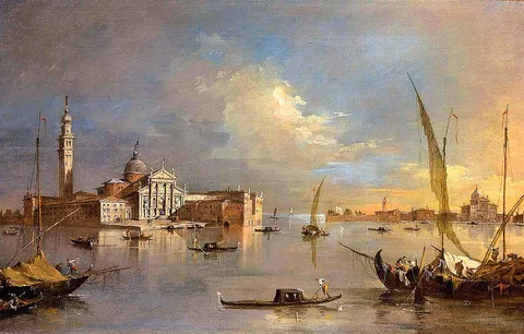 Francesco Guardi, Venice: The Bacino, with San Giorgio Maggiore, the Giudecca and the Church of the Zitelle
