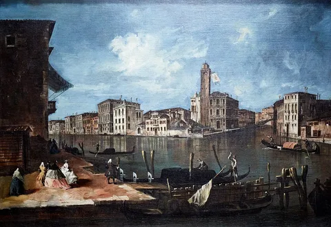 Francesco Guardi, Venice, the Grand Canal with San Geremia, Palazzo Labia, and the Entrance to the Cannaregio