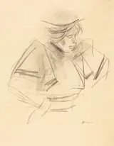 Jean-Louis Forain, Croquis de femme en buste (Sketch of a Woman in Half-Length)
