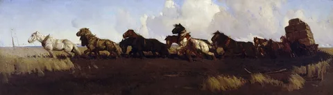 George Washington Lambert, Across the black soil plains