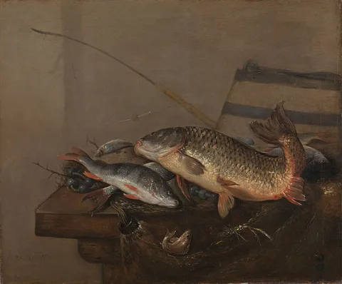 Pieter van Noort, Still life with fish