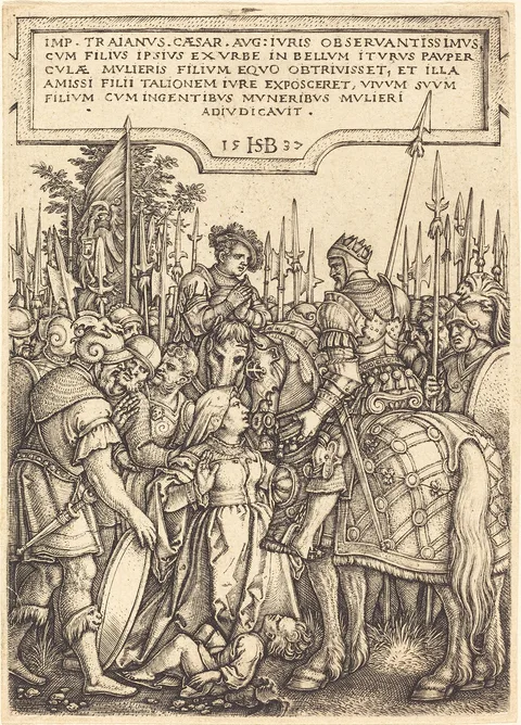 Hans Sebald Beham, The Judgment of Trajan