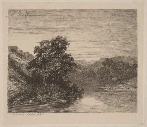 Alexandre Calame, Trees by a River