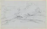 David Johnson, Study for "White Mountains from North Conway, New Hampshire" [recto]