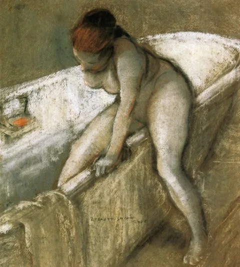 Everett Shinn, Girl in Bathtub
