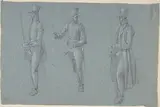 Wilhelm von Kobell, Three studies on a man on a saddle