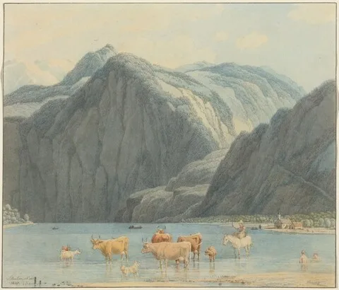 Wilhelm von Kobell, Königsee with the Cliffs of St. Bartholomëe
