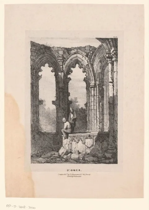Samuel Prout, Kerkruïne in Sint-Omaars