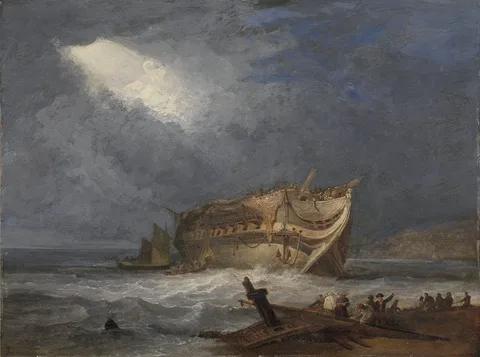 Samuel Prout, The Wreck of the Dutton, An East Indiaman