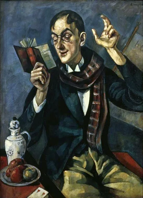 Roman Kramsztyk, Portrait of the poet Jan Lechoń.