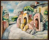 Roman Kramsztyk, Landscape from Catalonia (Small street in Collioure)