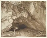 Johann Christian Reinhart, Rocky Landscape with Hunters