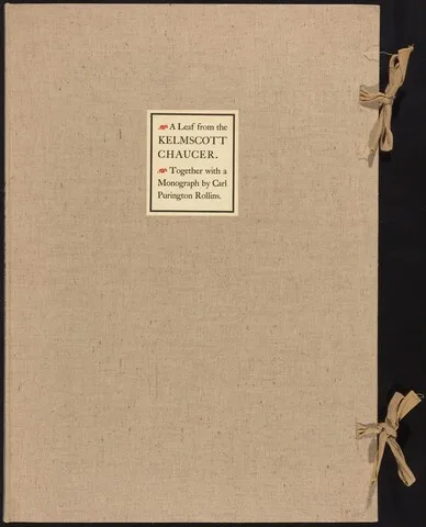 William Morris, A Leaf from the Kelmscott Chaucer