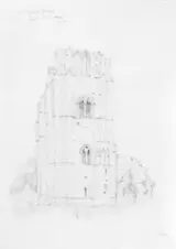 Charles Rennie Mackintosh, The Western Towers, Elgin Cathedral by Charles Rennie Mackintosh - Charles Rennie Mackintosh
