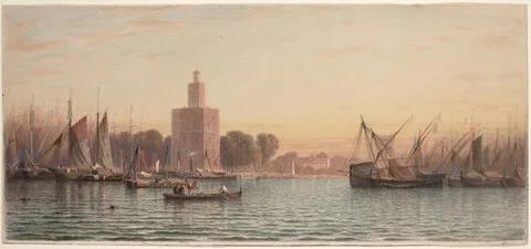Samuel Colman, The Harbor of Seville