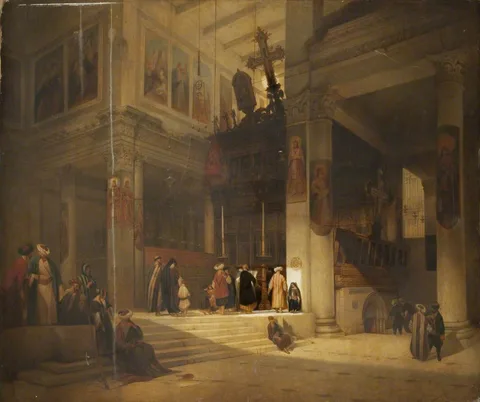 David Roberts, Moorish Church Interior (Eastern Church)