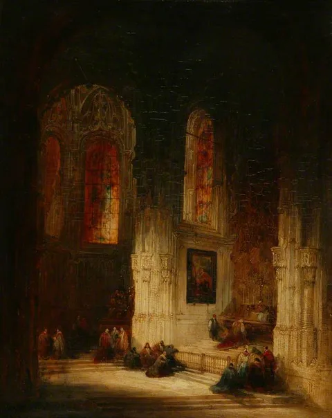 David Roberts, The Lady Chapel, Church of St Pierre, Caen