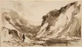 William Hart, Deep Valley in Mountainous Landscape