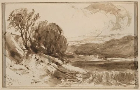 William Hart, Hilly Landscape with Trees
