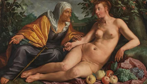 Hendrik Goltzius, Vertumnus and Pomona