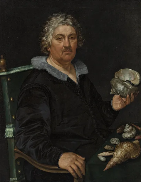 Hendrik Goltzius, Portrait of the Shell Collector Jan Govertsen van der Aer (1545–1612)